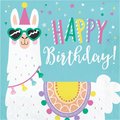 Creative Converting Llama Party Happy Birthday Napkins, 6.5", 192PK 339580